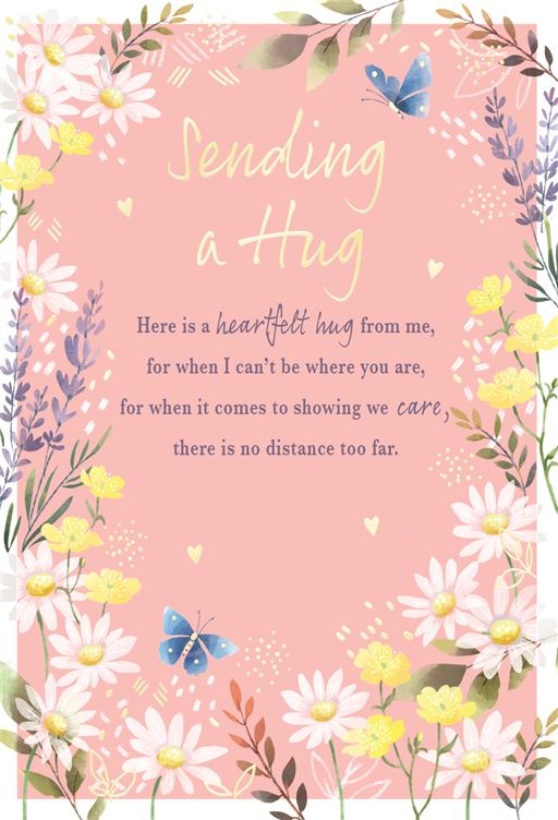 Thinking of you card - sending a hug