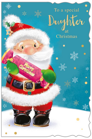 Daughter Christmas card - cute Santa