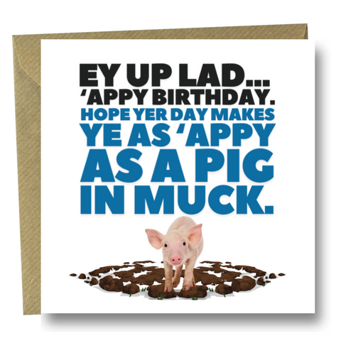 Funny Birthday card - yorkshire happiness