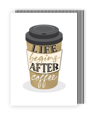 Funny birthday card - coffee