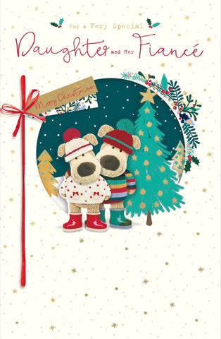 Daughter and Fiancé Christmas card- Boofle