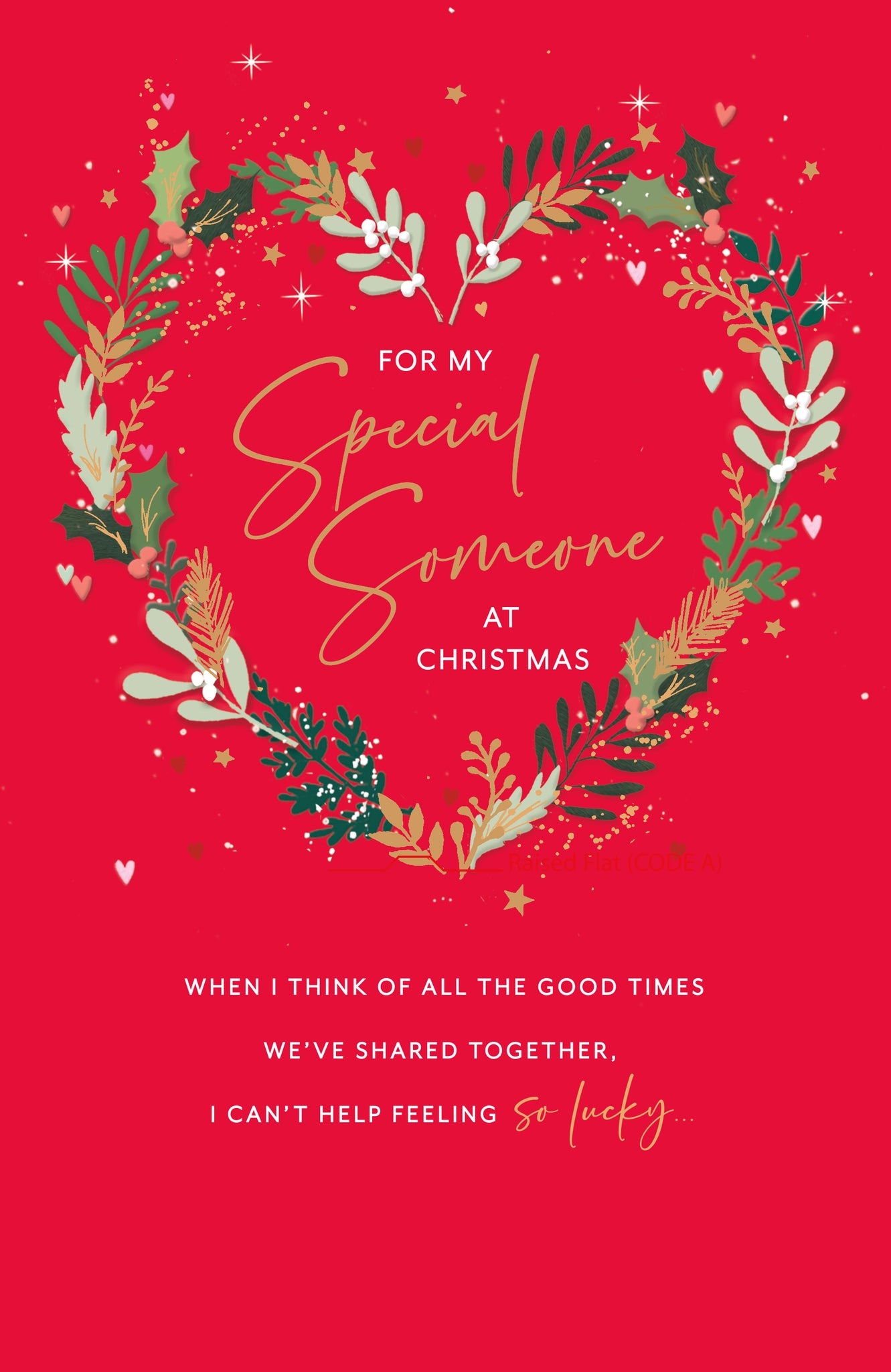 Someone special Christmas card- touching verse