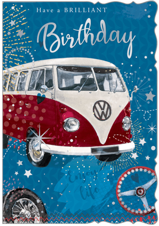 Birthday card for him - camper van