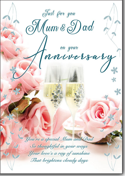 Mum and Dad anniversary card - loving verse