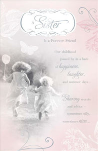 Sister birthday card - sentimental verse