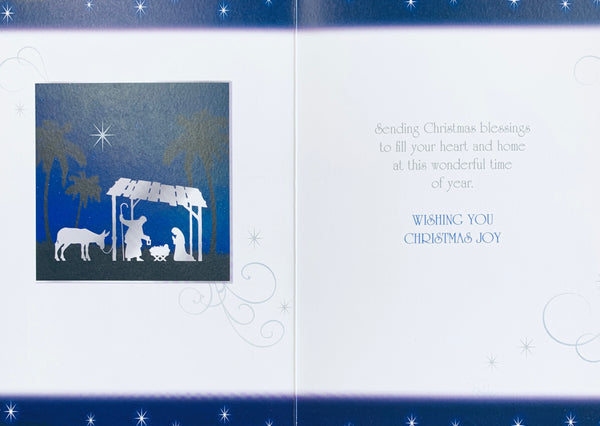 Religious Christmas card - Christ is born