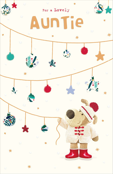 Auntie Christmas card - Boofle