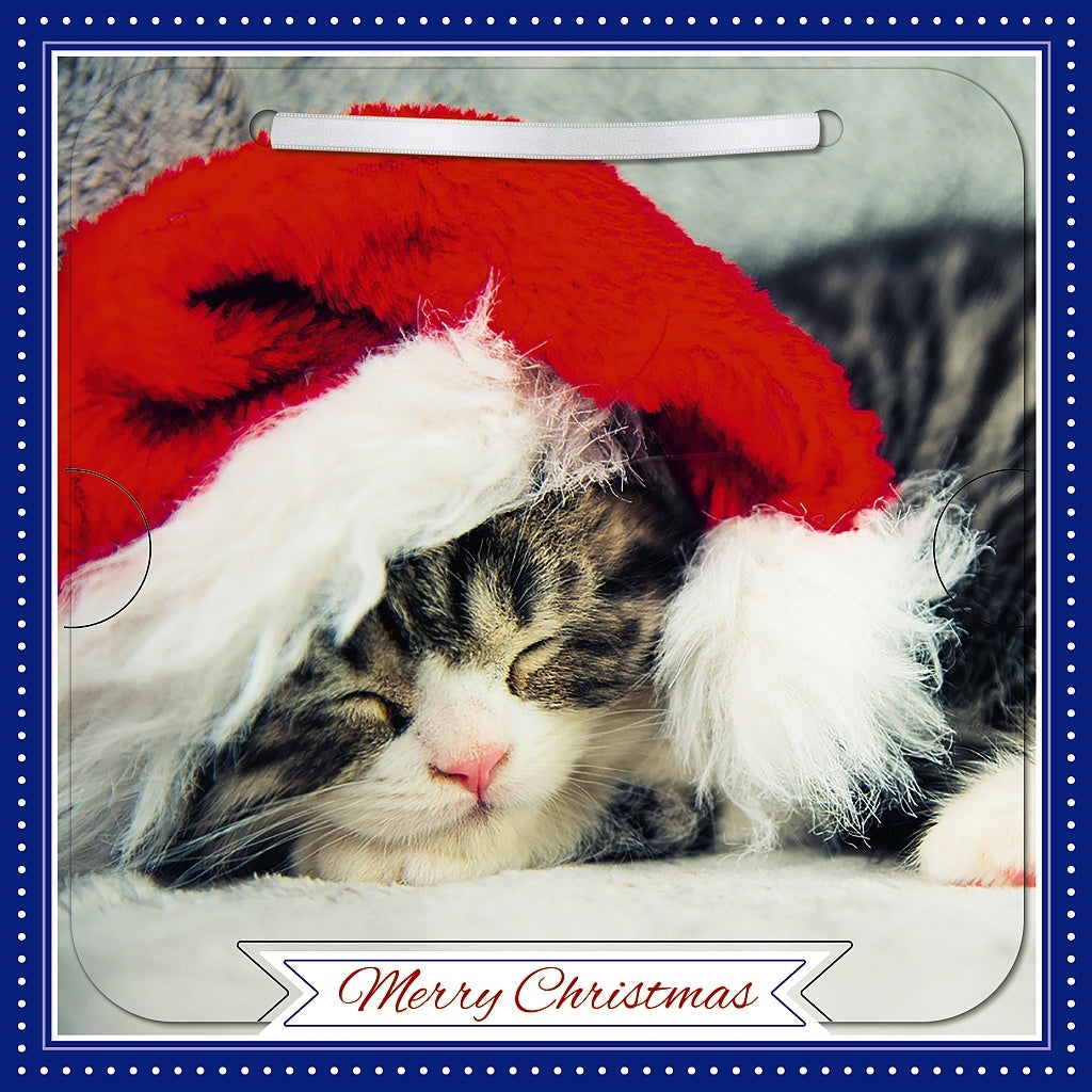 3D General Christmas card - Christmas cat