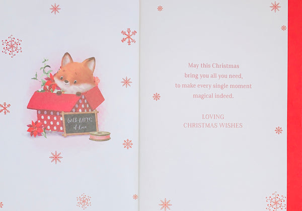 Someone special Christmas card - cute fox