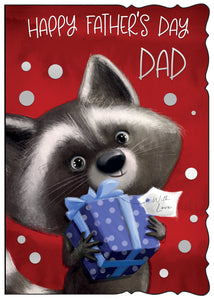 Dad Father’s Day card- cute raccoon