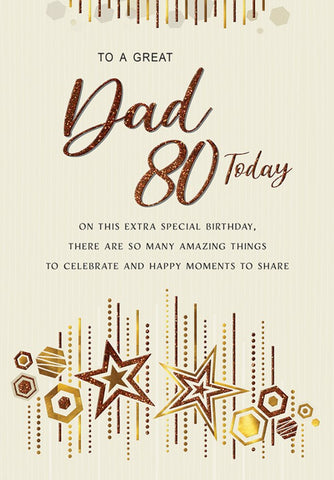 Dad 80th birthday card