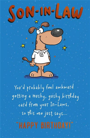 Son in law birthday card - funny card