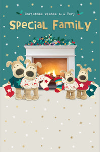 To a special family Christmas card- Boofle