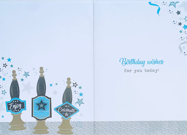 General birthday card- draught beer