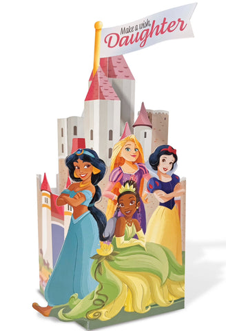 Daughter birthday card - Disney Princess 3D