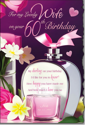 Wife 60th birthday card- beautiful words