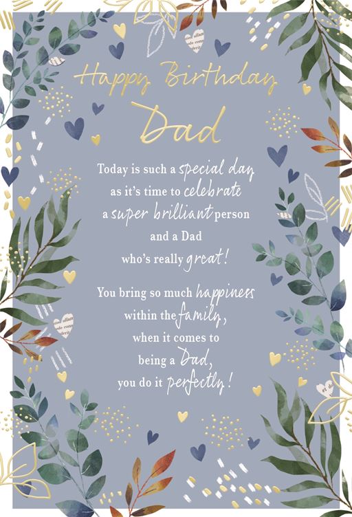 Dad birthday card - sentimental verse