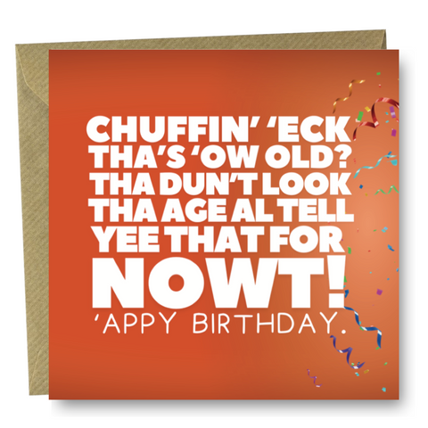 Funny Birthday card - ageing well in Yorkshire