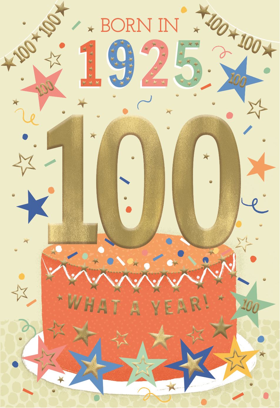 100th birthday card- born in 1925