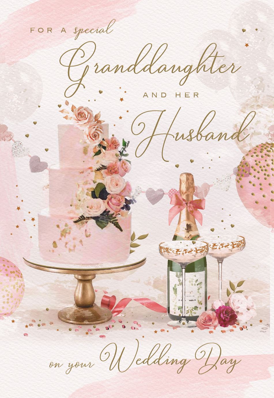 Granddaughter and Husband wedding day card