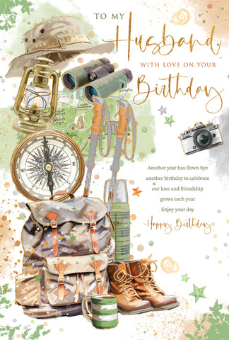 Husband birthday card- hiking
