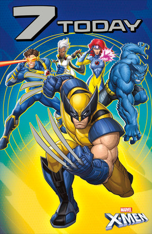 Age 7 Marvel X-Men birthday card