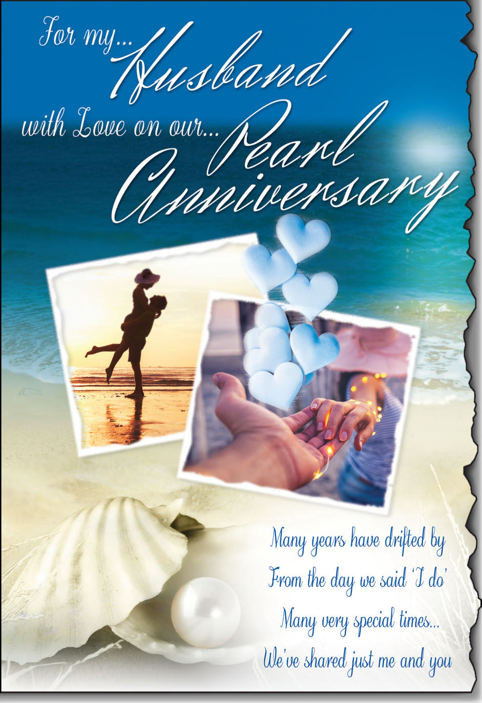 Husband Pearl anniversary card - sentimental verse