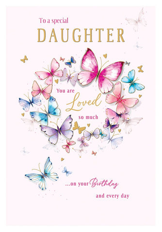 Daughter birthday card - butterflies