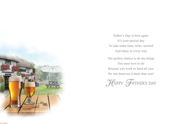 Father’s Day card- beer garden