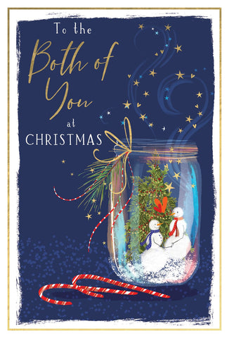 To both of you Christmas card - Festive jar