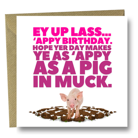 Funny Birthday card - yorkshire happiness