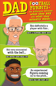 Dad funny birthday card - Football