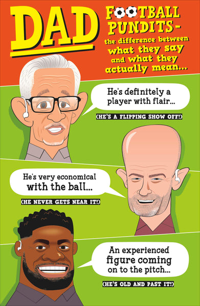 Dad funny birthday card - Football