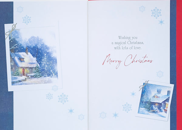 Niece and Husband Christmas card - winter cottage