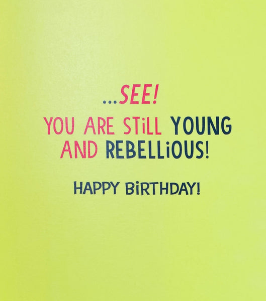 Funny birthday card - police advice