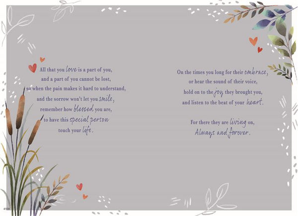 Sympathy card - thoughtful verse