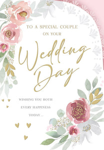 Wedding day card- flowers