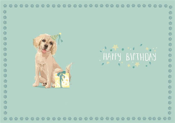 Cute dog birthday card - Labrador Retriever