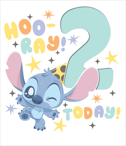 Age 2 birthday card - Lilo and Stitch