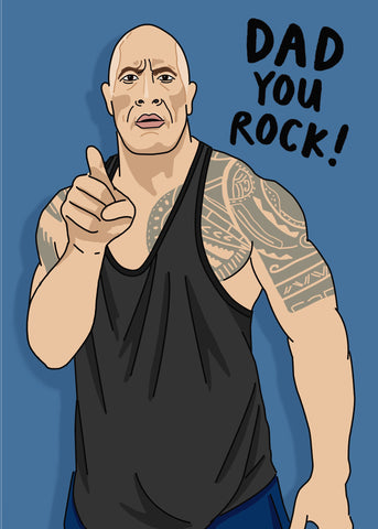 Dad Father’s Day card- The Rock