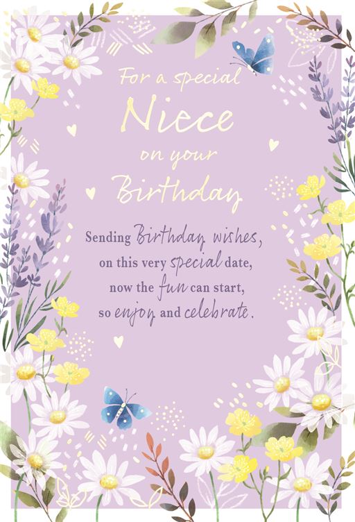 Niece birthday card - sentimental verse