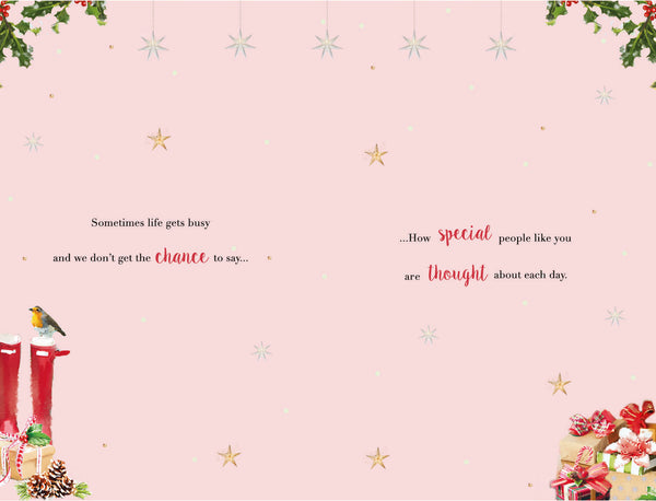 Someone Special Christmas card - Christmas flowers