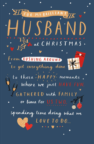 Husband Christmas card - spending time