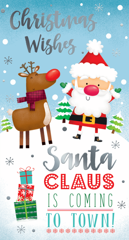 General Christmas card - cute Santa