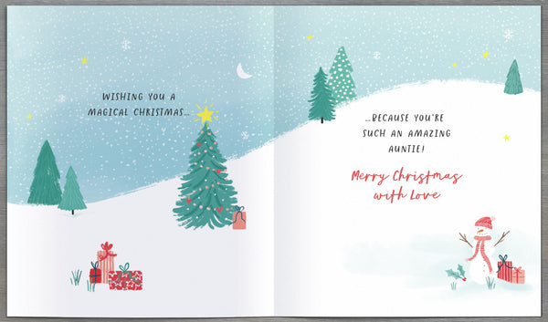 Auntie Christmas card - cute penguins