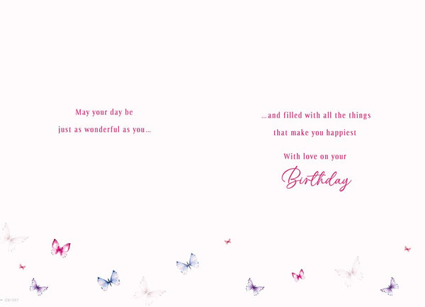 Daughter birthday card - butterflies