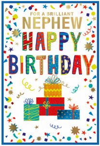 Nephew birthday card - bright and bold