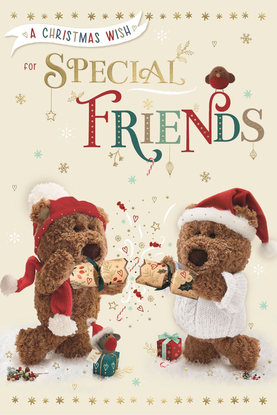 Special friends Christmas card - cute bears