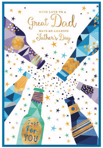 Dad Father’s Day card- modern bottles