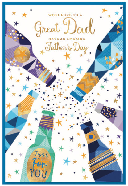 Dad Father’s Day card- modern bottles